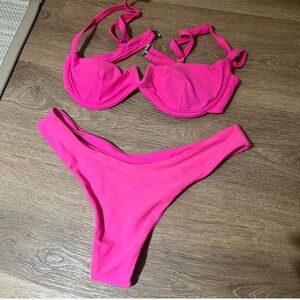 SHEIN Hot Pink Bikini Set